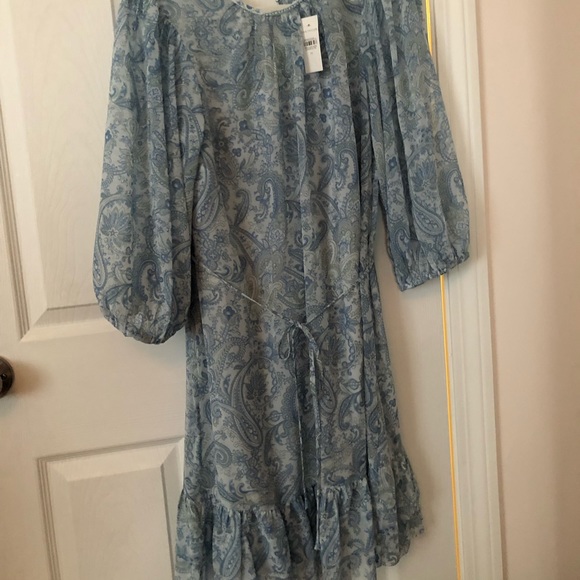 NWT - Ann Taylor Paisley Dress (Sz M) - Picture 2 of 2